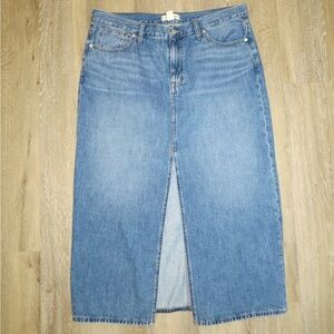 Madewell 100% Cotton Medium Wash Denim Jean Skirt Size 31